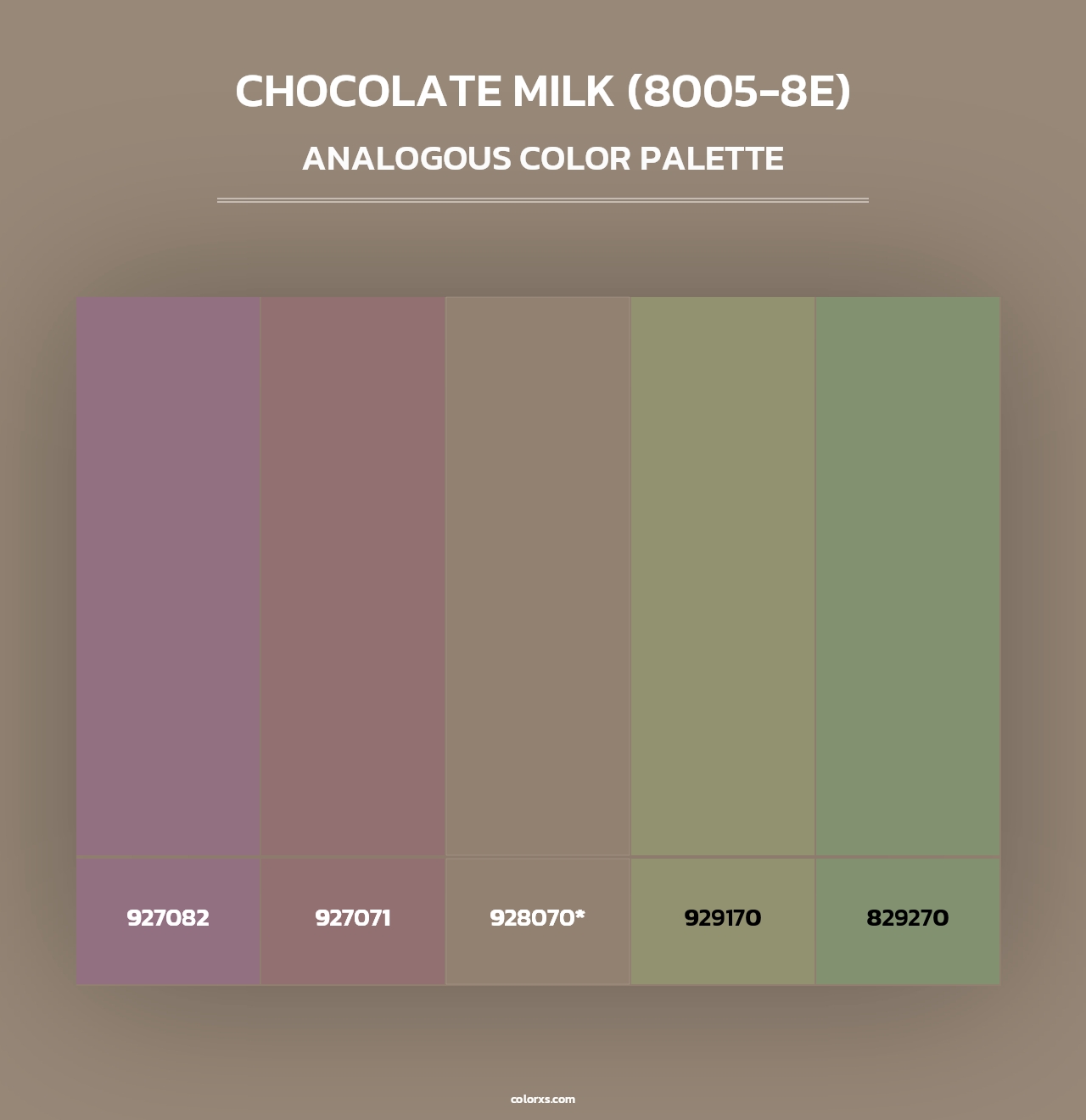 Chocolate Milk (8005-8E) - Analogous Color Palette