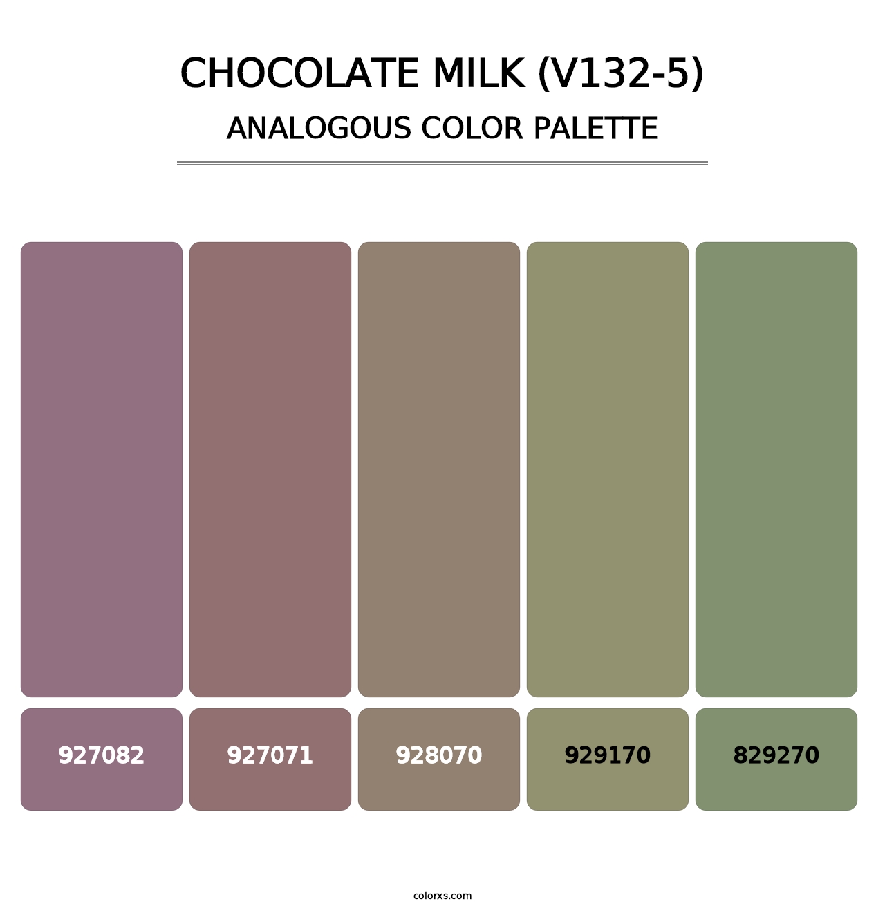 Chocolate Milk (V132-5) - Analogous Color Palette