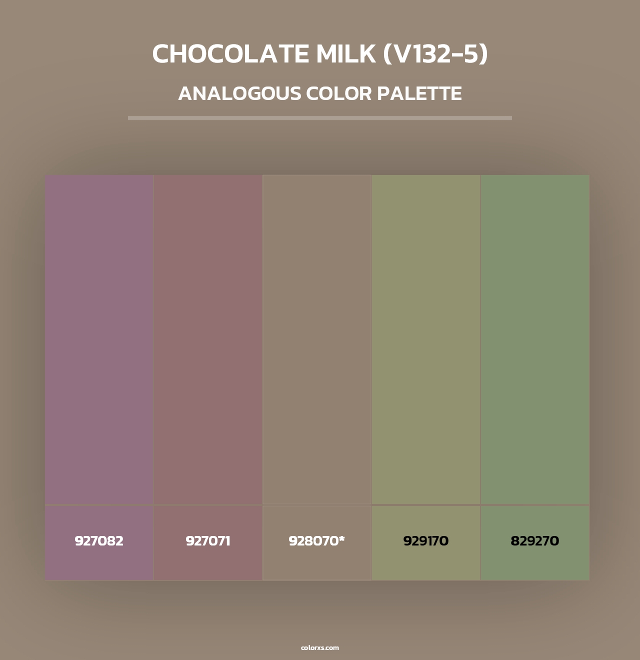 Chocolate Milk (V132-5) - Analogous Color Palette