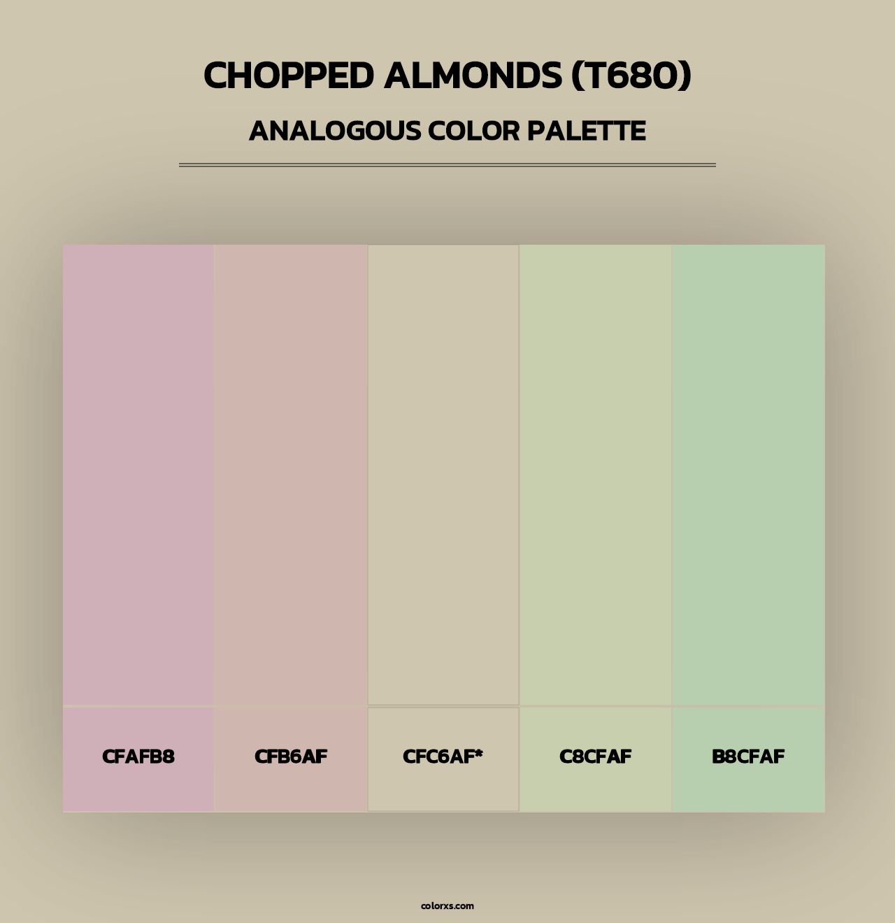 Chopped Almonds (T680) - Analogous Color Palette