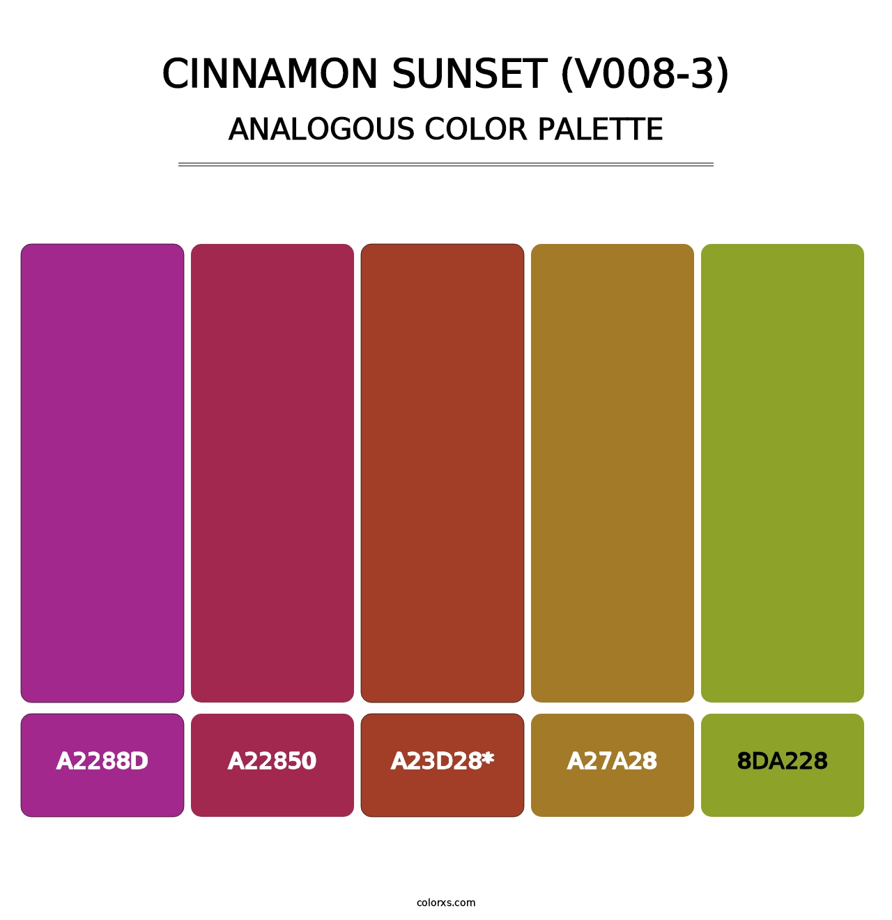 Cinnamon Sunset (V008-3) - Analogous Color Palette