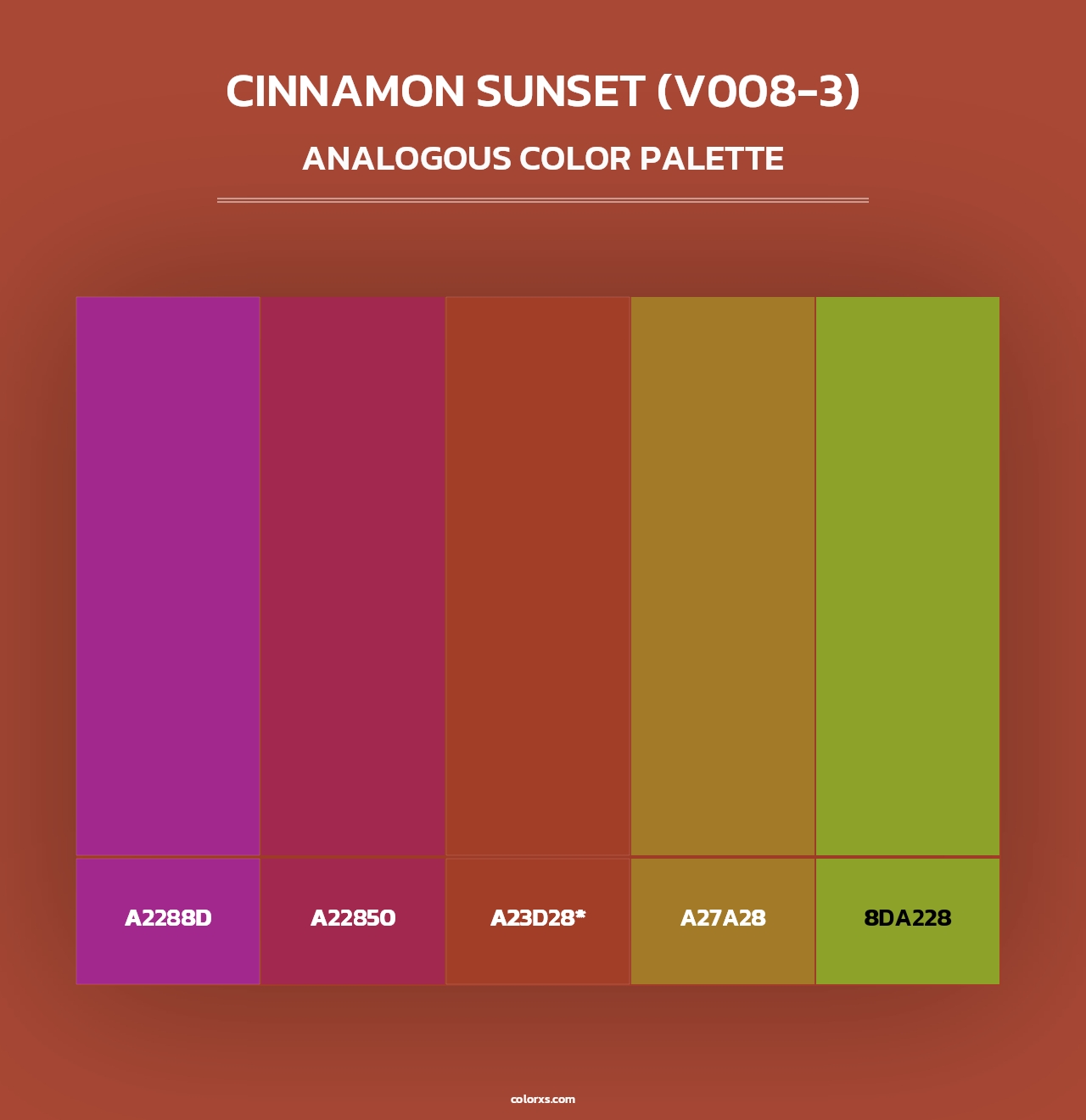 Cinnamon Sunset (V008-3) - Analogous Color Palette
