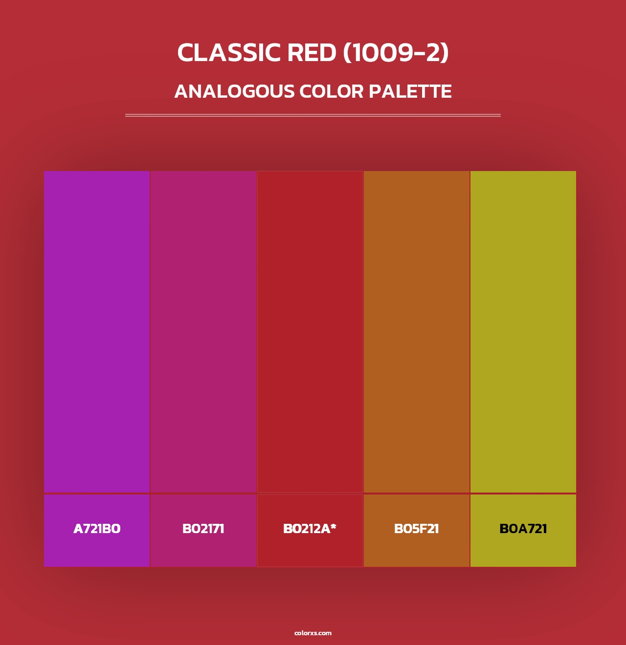 Classic Red (1009-2) - Analogous Color Palette