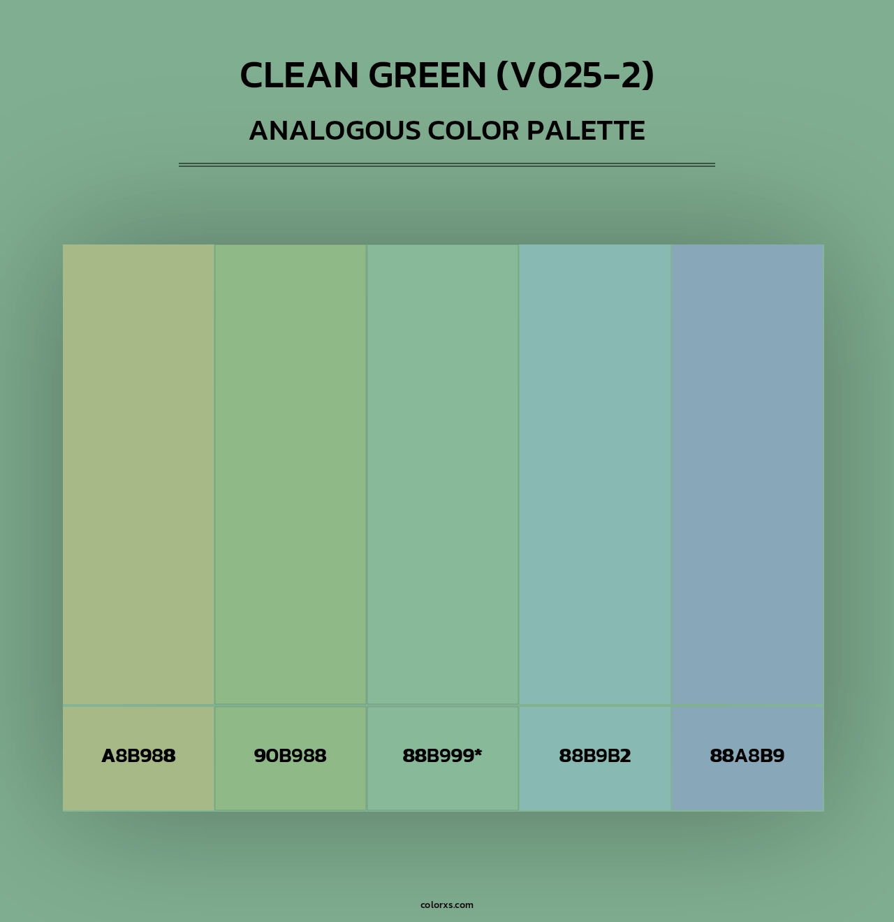 Clean Green (V025-2) - Analogous Color Palette