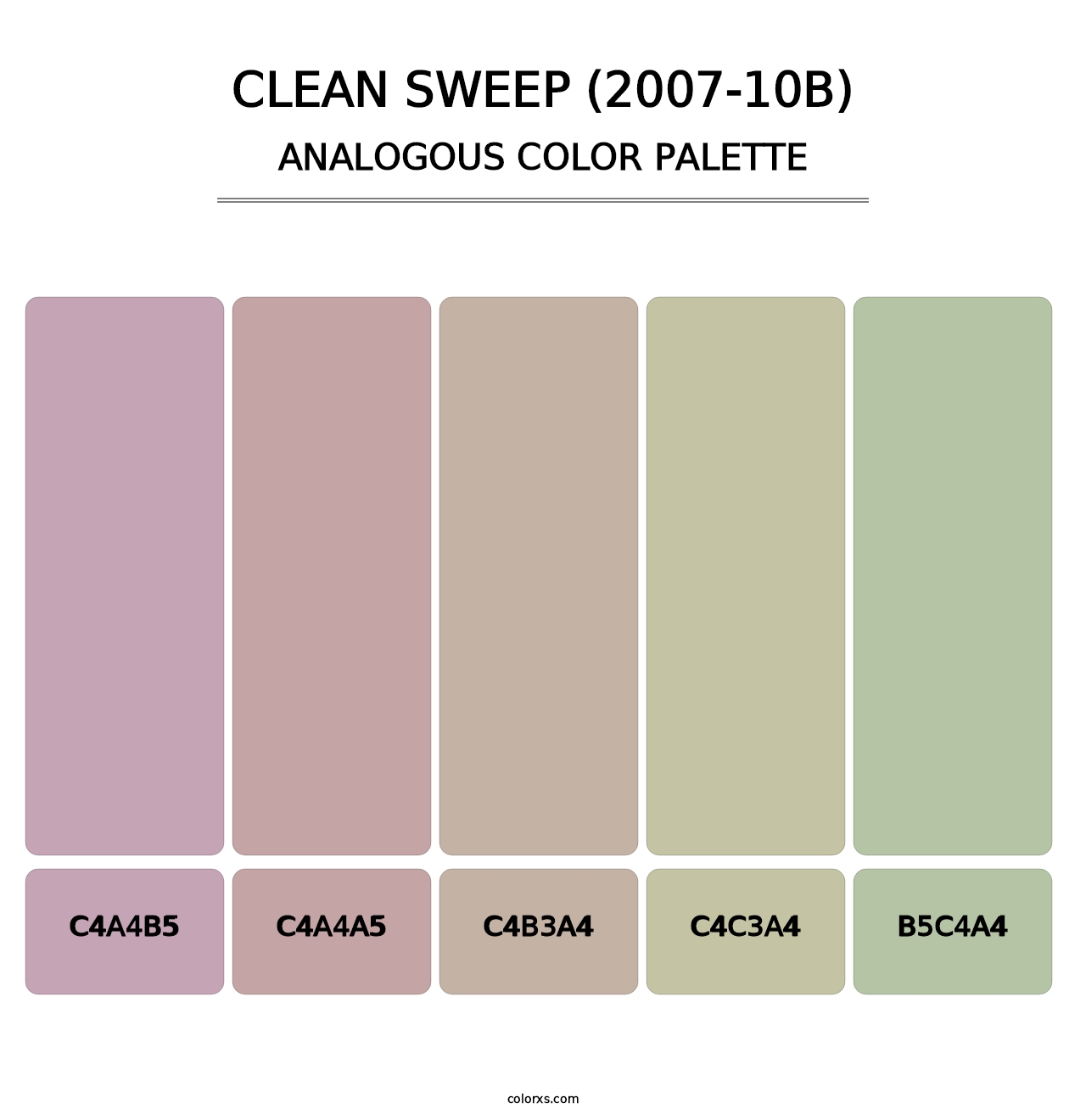Clean Sweep (2007-10B) - Analogous Color Palette