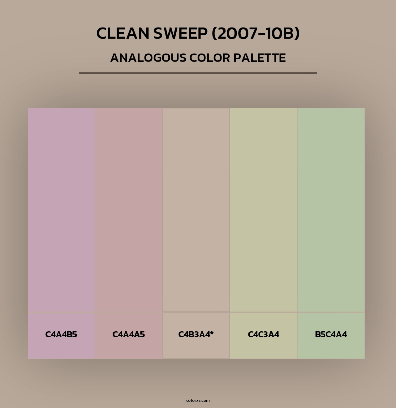 Clean Sweep (2007-10B) - Analogous Color Palette
