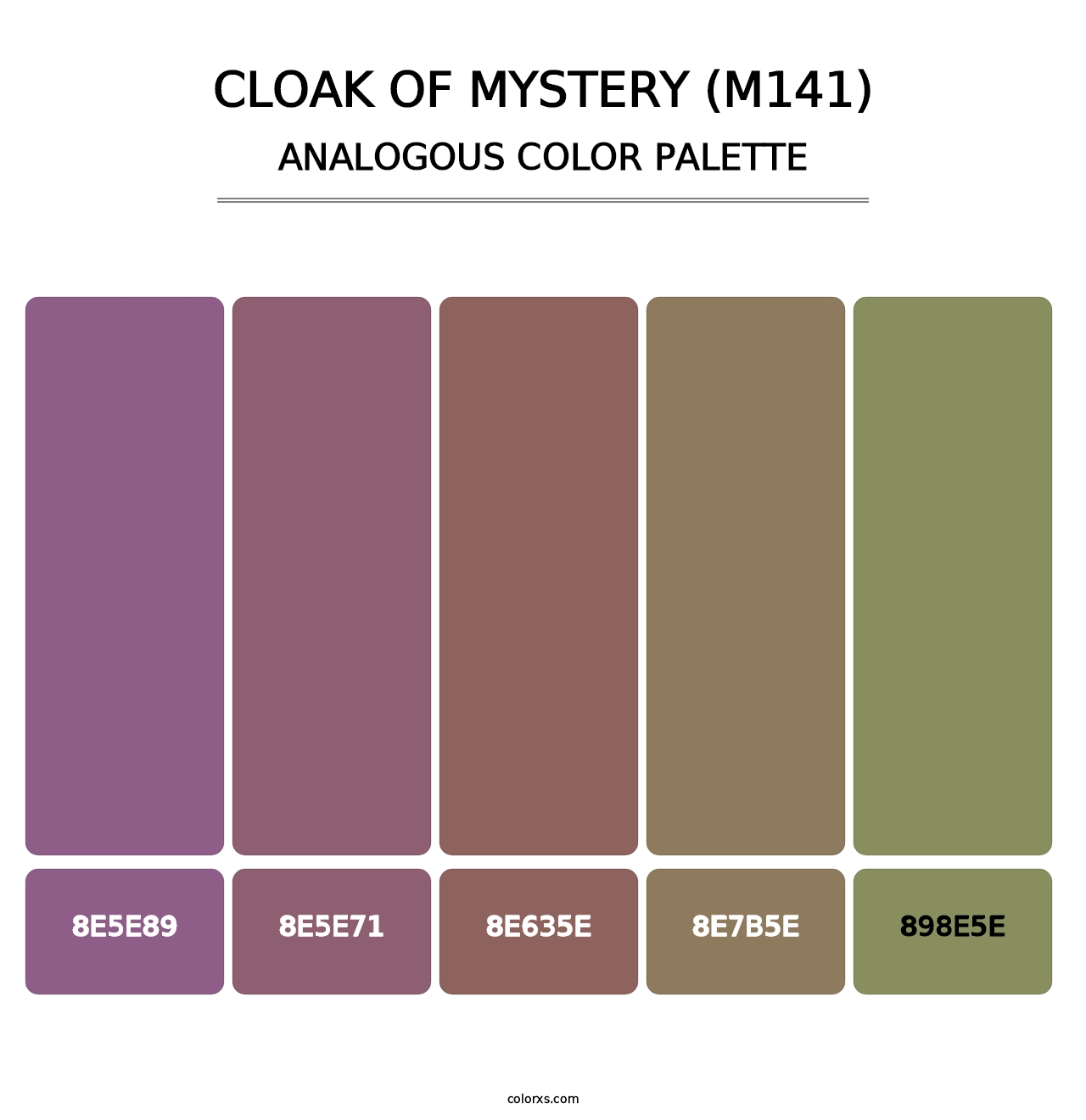 Cloak of Mystery (M141) - Analogous Color Palette