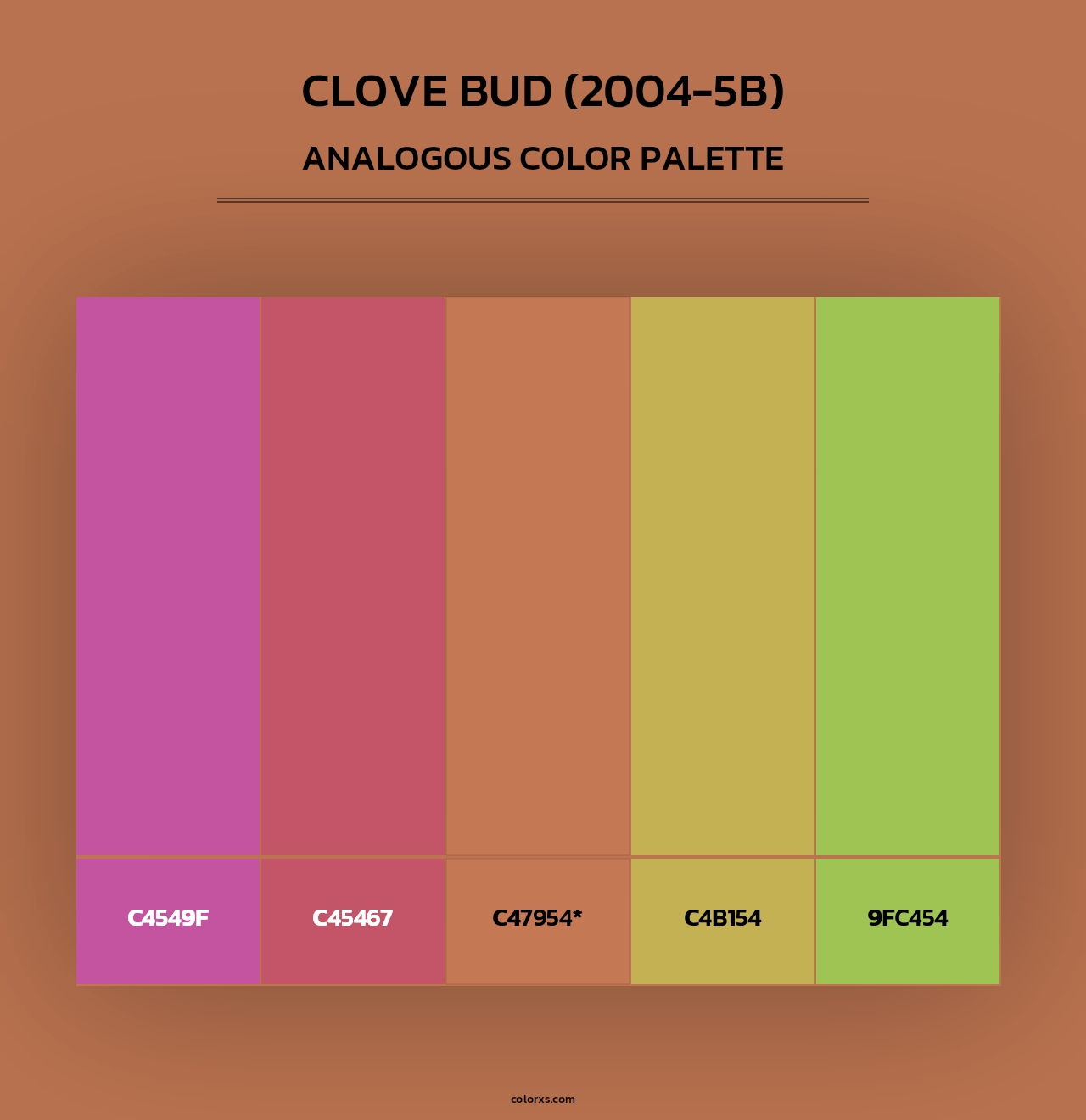 Clove Bud (2004-5B) - Analogous Color Palette