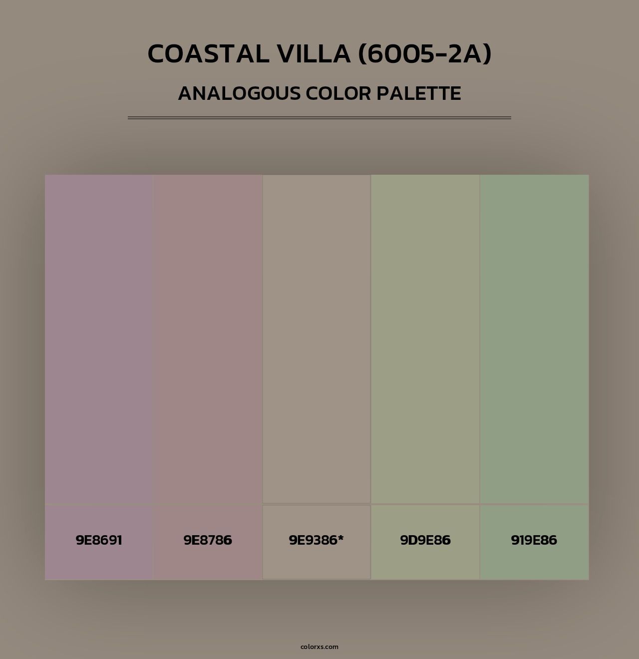 Coastal Villa (6005-2A) - Analogous Color Palette