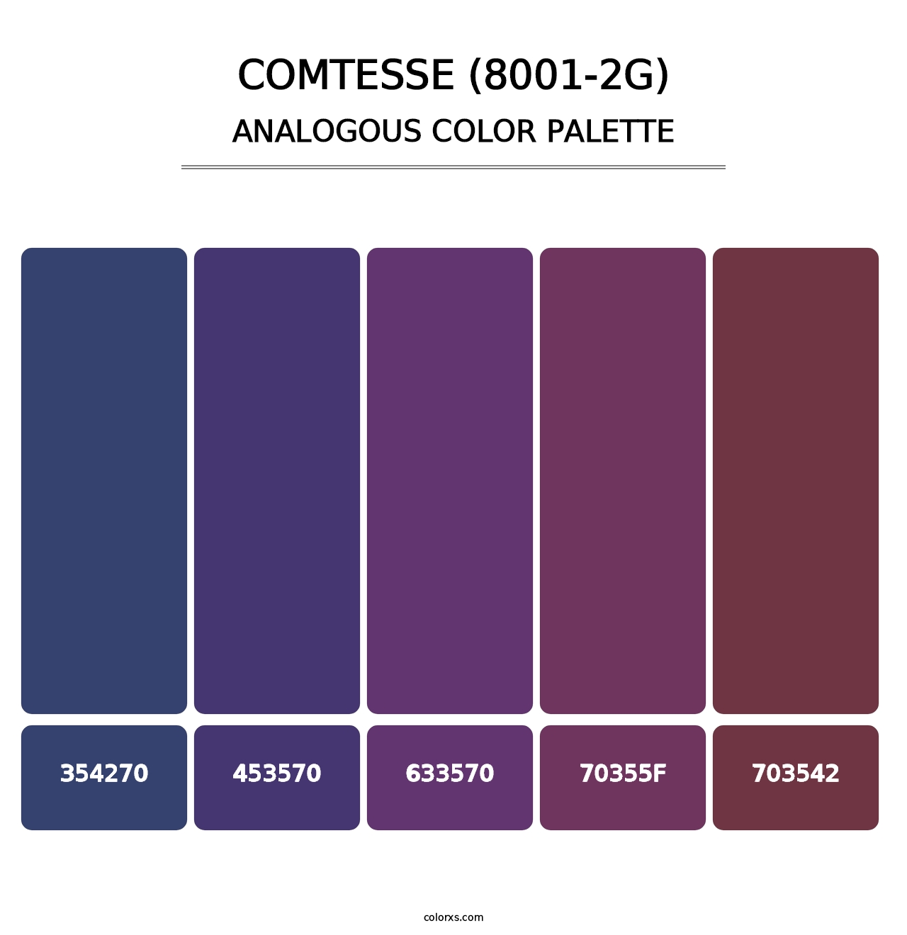 Comtesse (8001-2G) - Analogous Color Palette