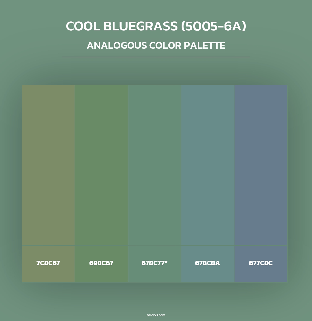 Cool Bluegrass (5005-6A) - Analogous Color Palette