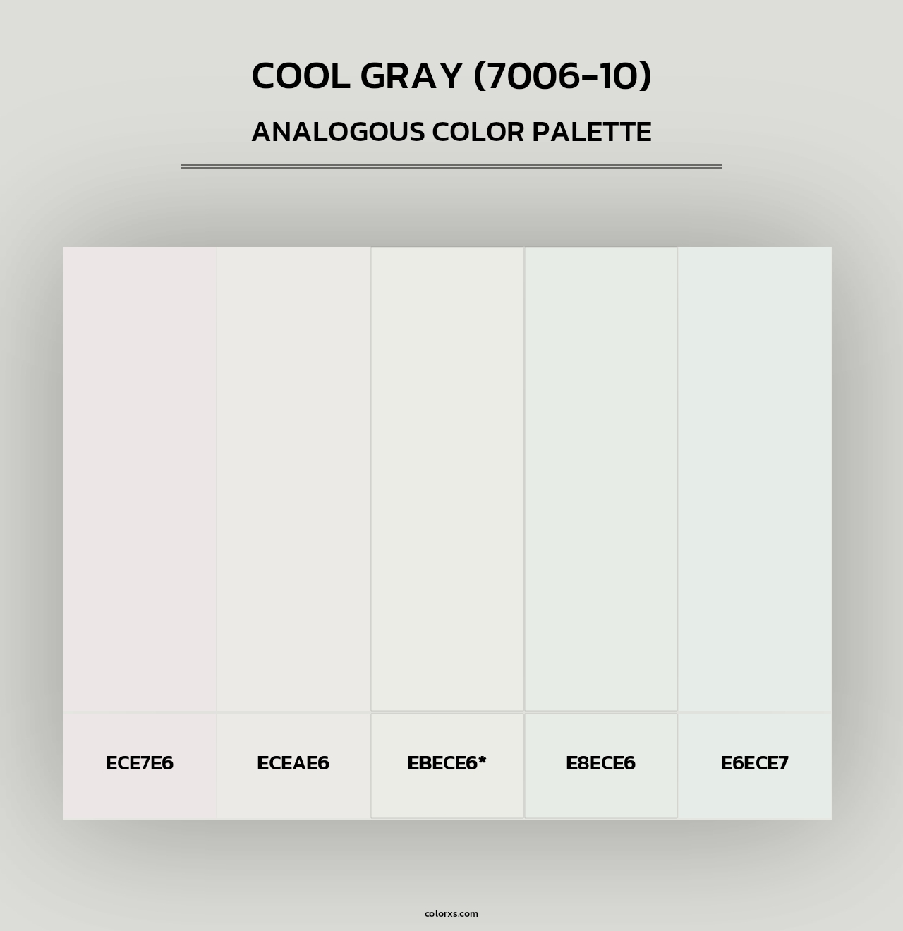 Cool Gray (7006-10) - Analogous Color Palette