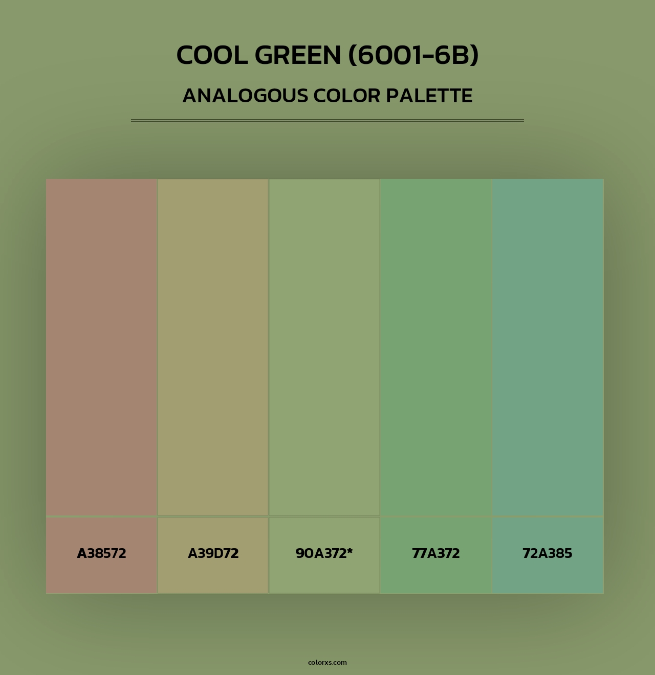Cool Green (6001-6B) - Analogous Color Palette
