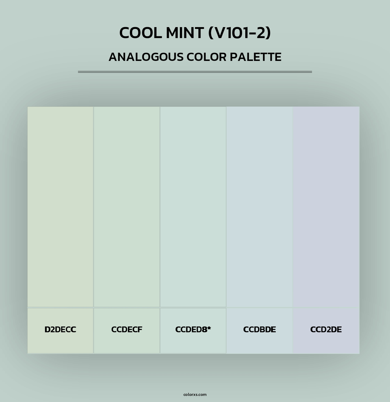 Cool Mint (V101-2) - Analogous Color Palette