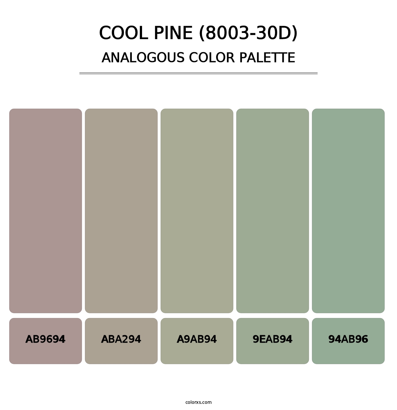 Cool Pine (8003-30D) - Analogous Color Palette