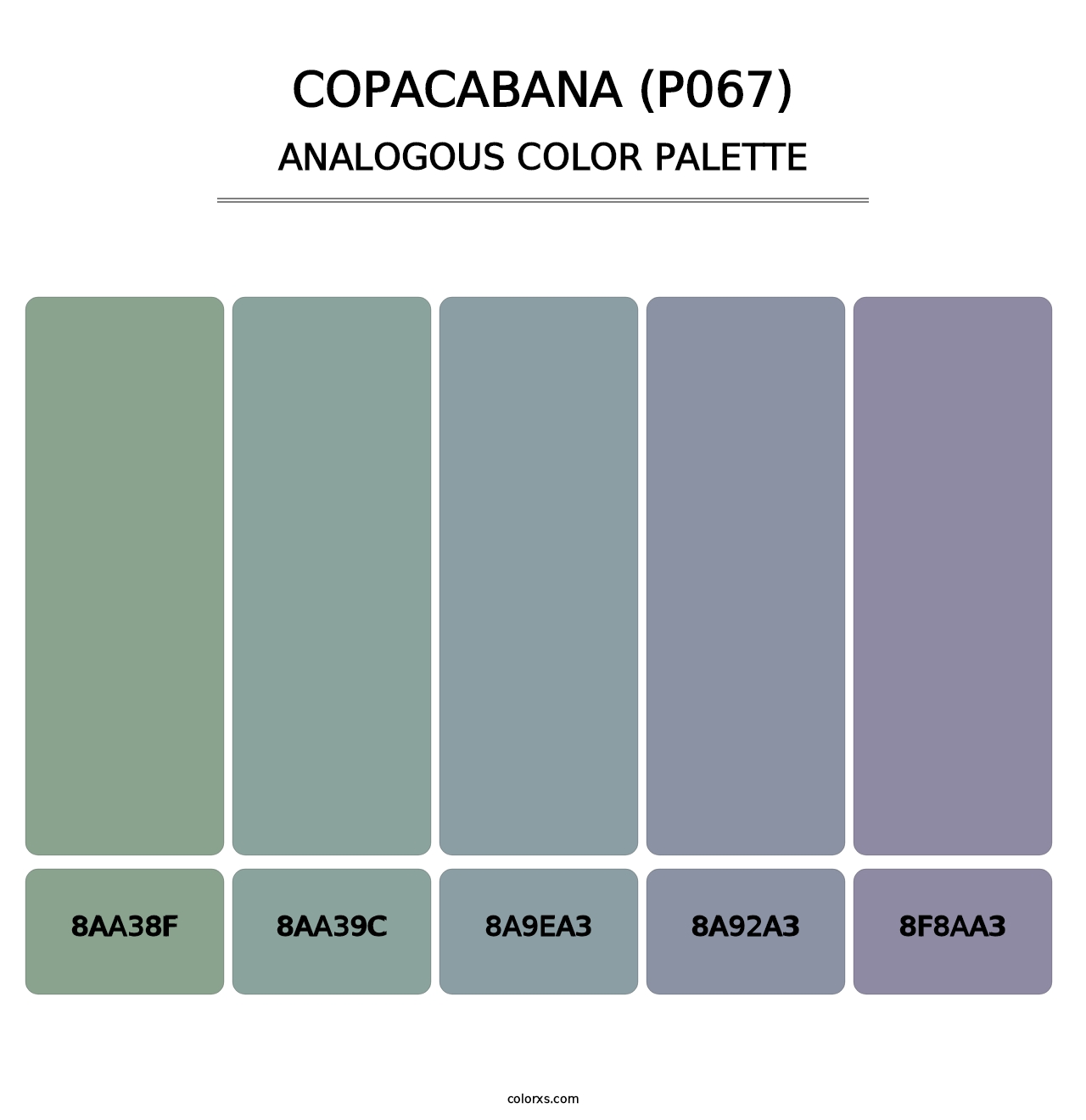 Copacabana (P067) - Analogous Color Palette