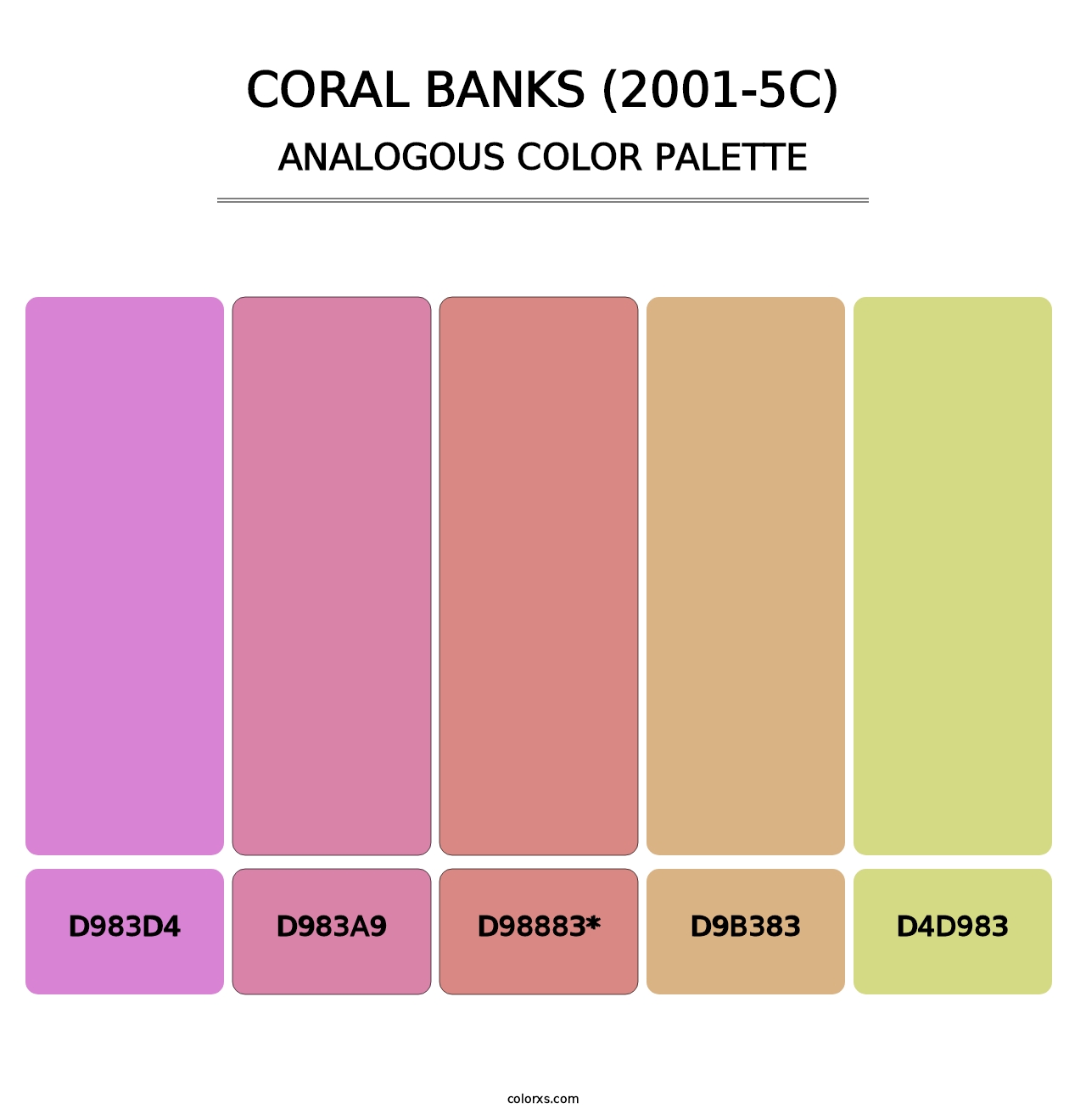 Coral Banks (2001-5C) - Analogous Color Palette