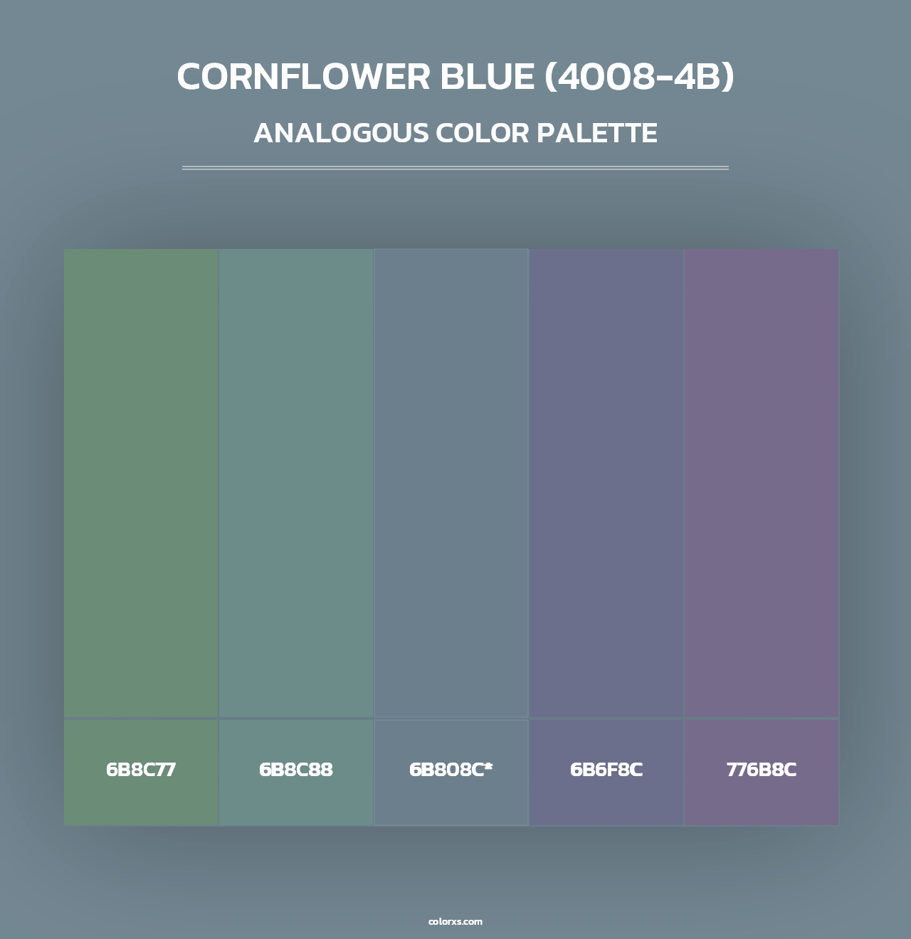 Cornflower Blue (4008-4B) - Analogous Color Palette