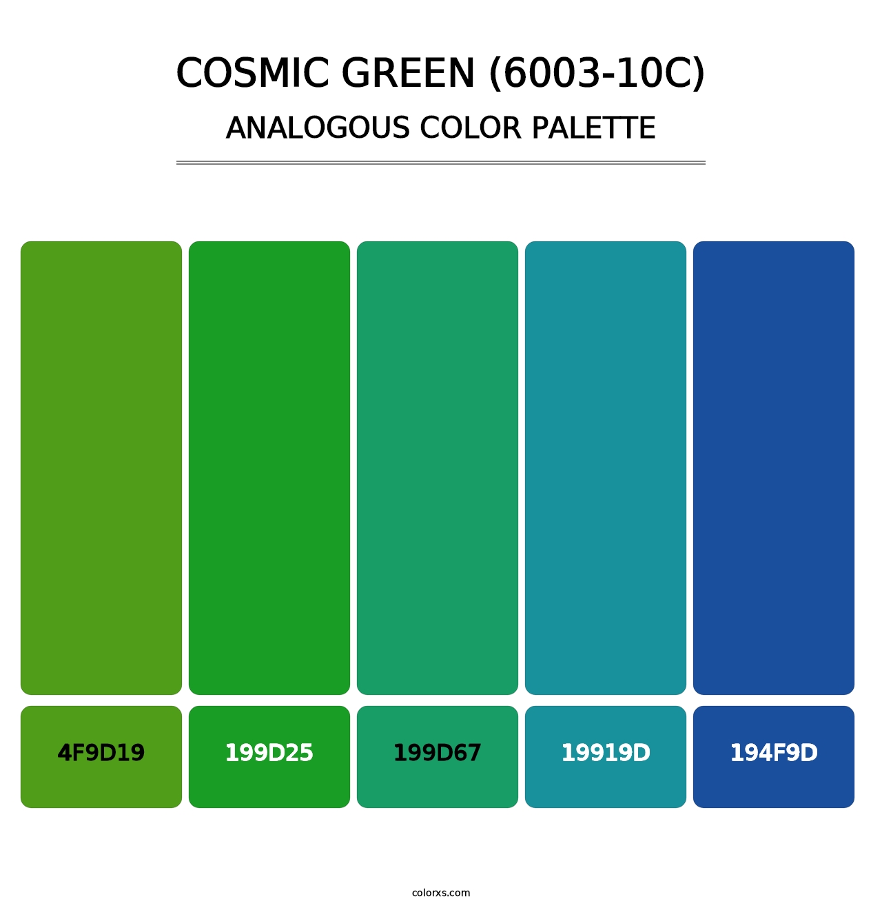 Cosmic Green (6003-10C) - Analogous Color Palette
