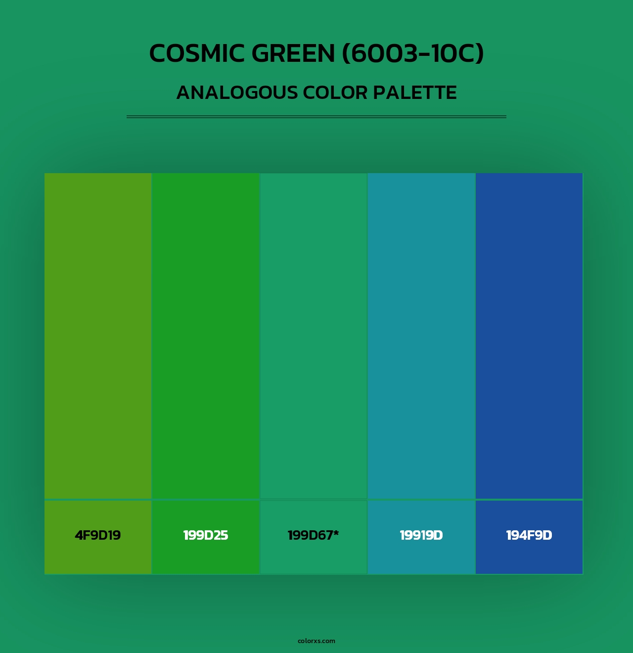 Cosmic Green (6003-10C) - Analogous Color Palette