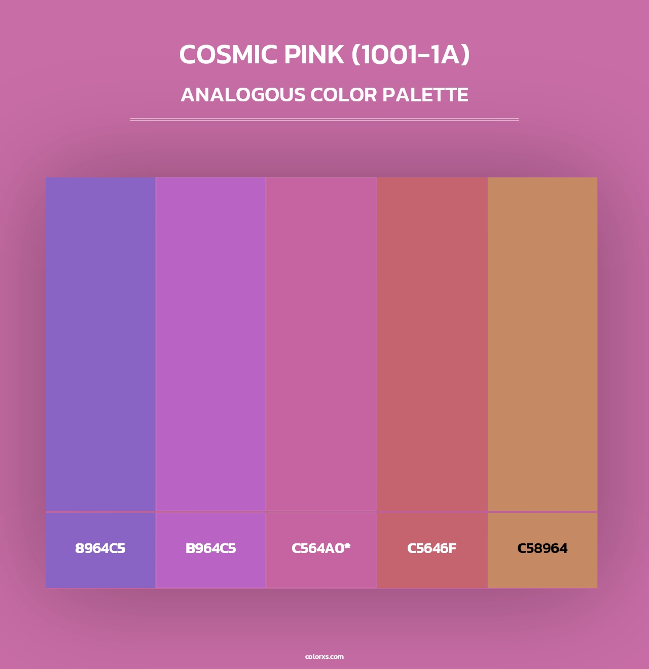 Cosmic Pink (1001-1A) - Analogous Color Palette