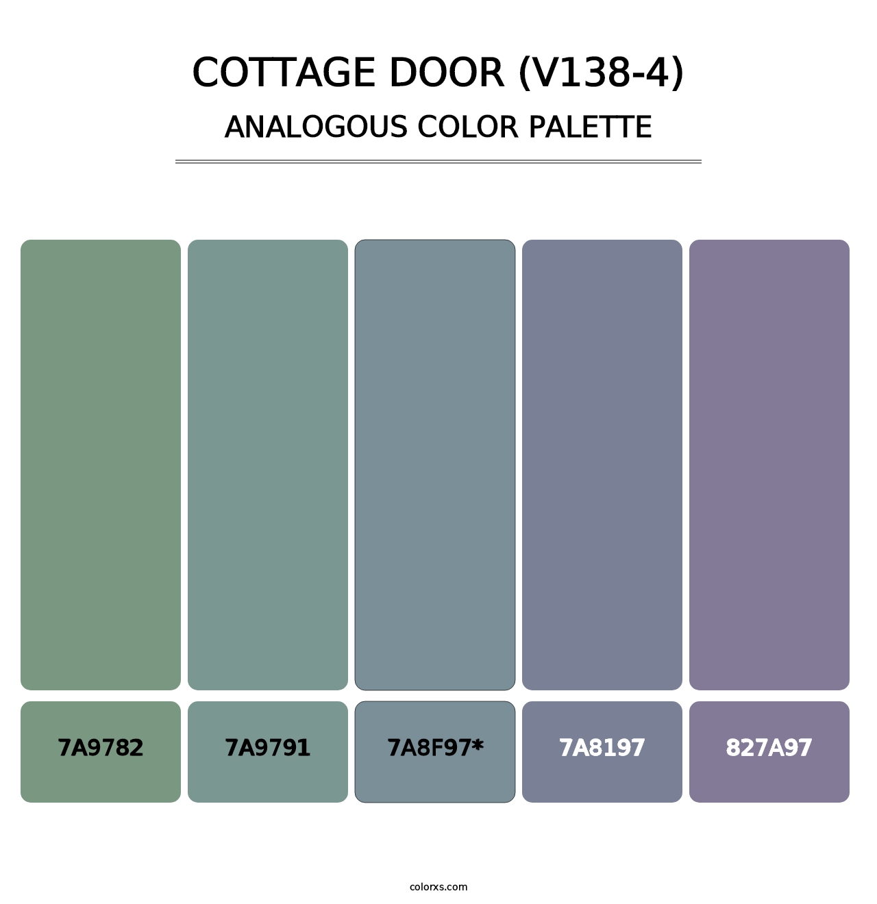 Cottage Door (V138-4) - Analogous Color Palette