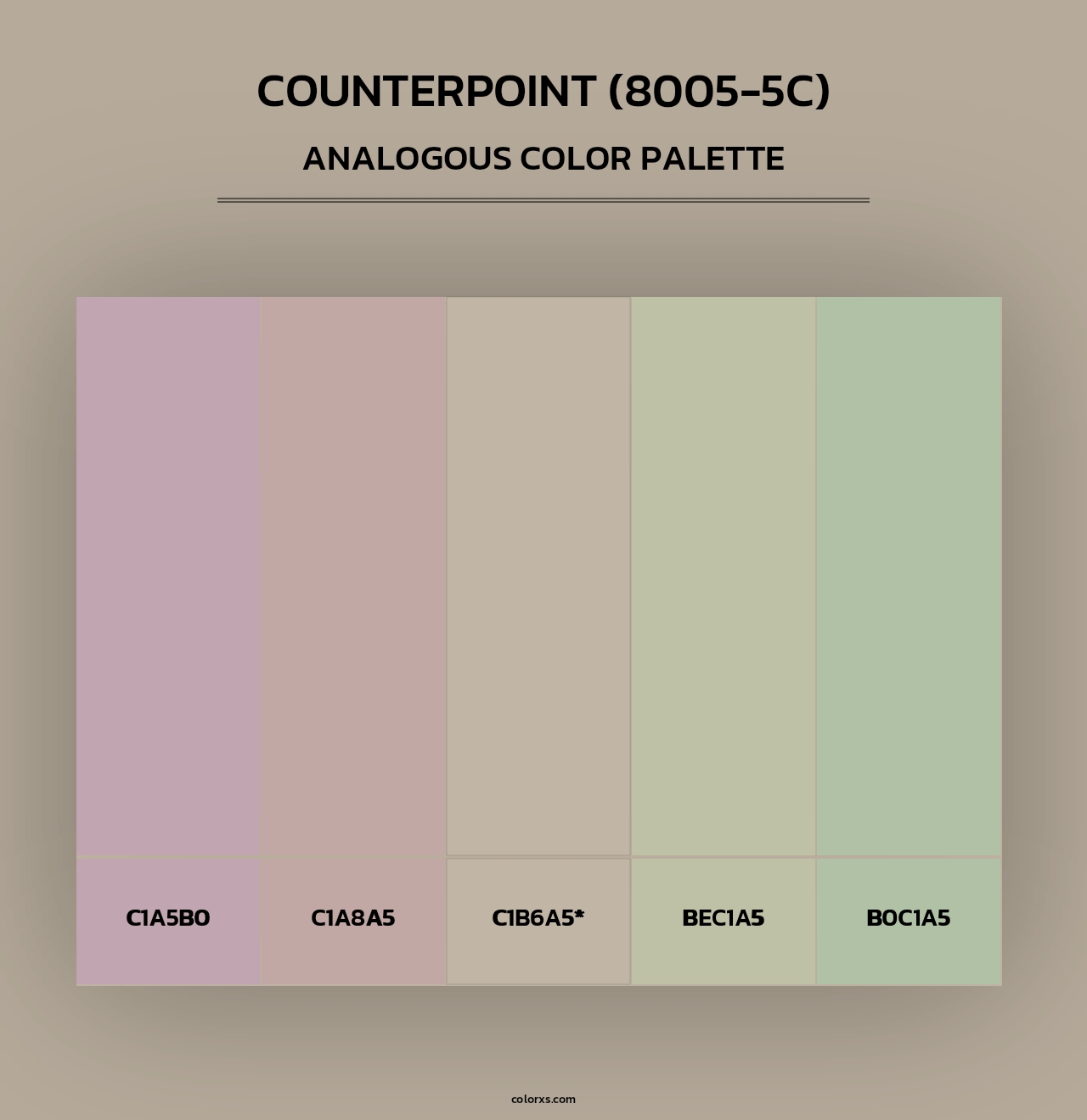 Counterpoint (8005-5C) - Analogous Color Palette