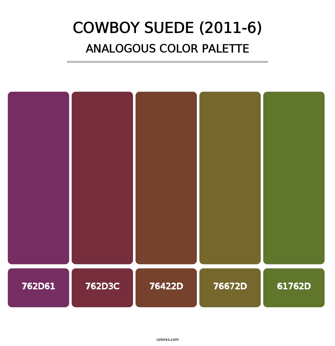 Cowboy Suede (2011-6) - Analogous Color Palette