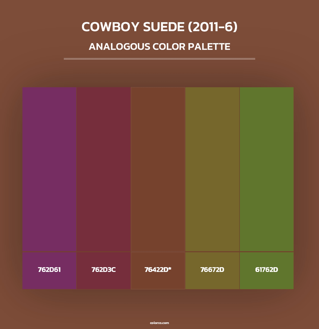 Cowboy Suede (2011-6) - Analogous Color Palette