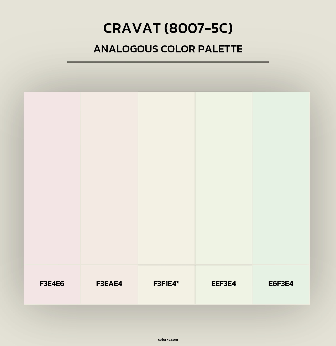 Cravat (8007-5C) - Analogous Color Palette