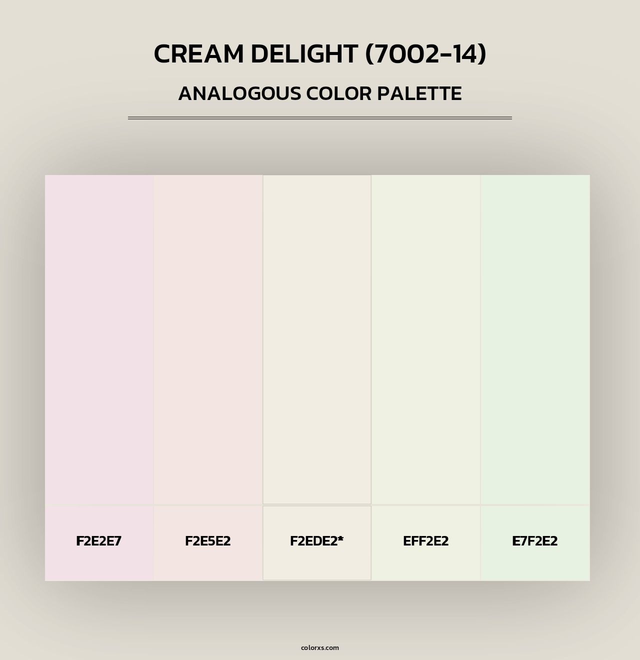 Cream Delight (7002-14) - Analogous Color Palette