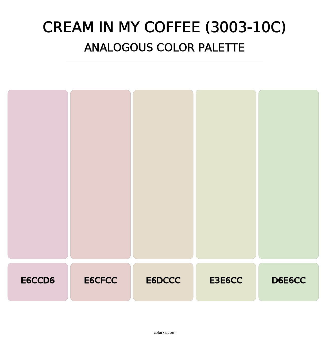Cream in My Coffee (3003-10C) - Analogous Color Palette