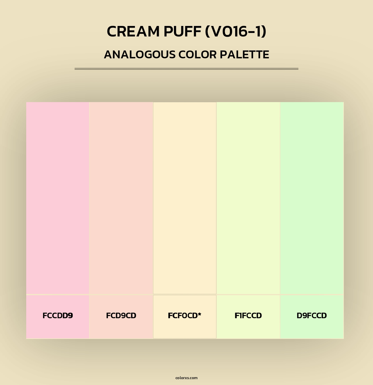 Cream Puff (V016-1) - Analogous Color Palette