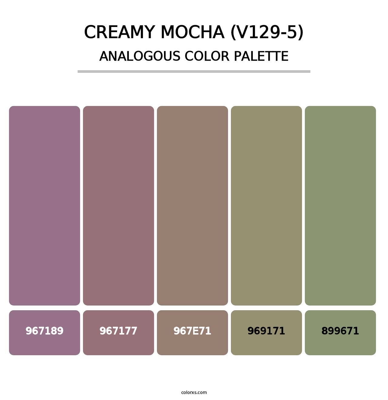 Creamy Mocha (V129-5) - Analogous Color Palette