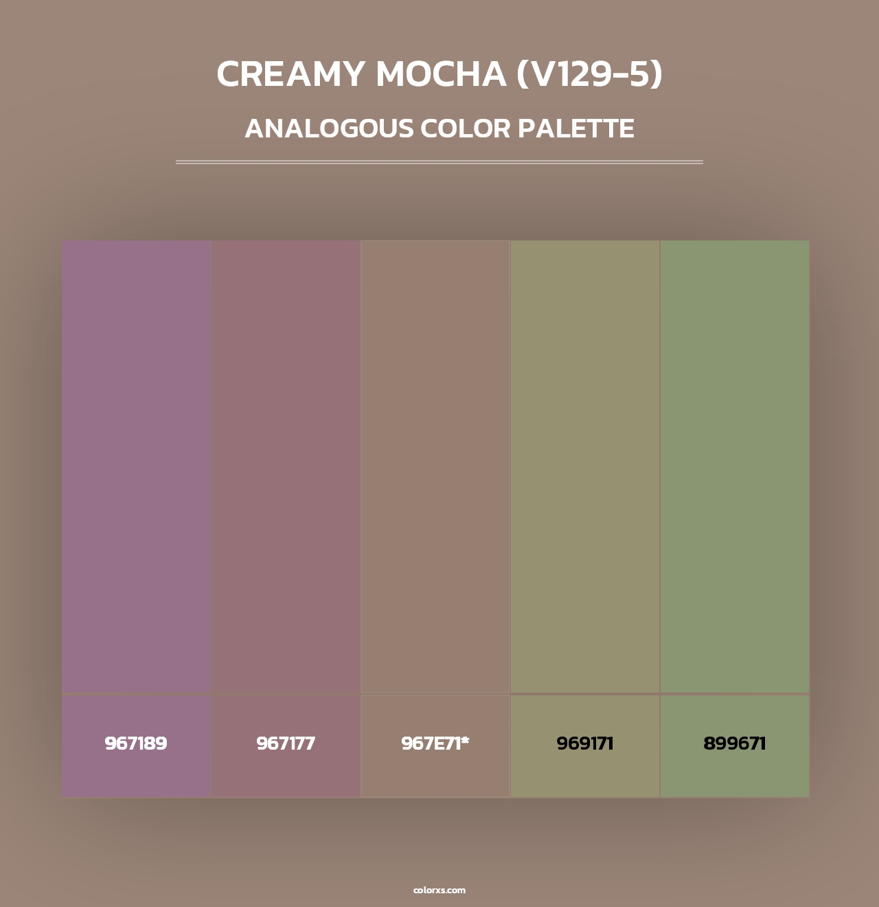 Creamy Mocha (V129-5) - Analogous Color Palette