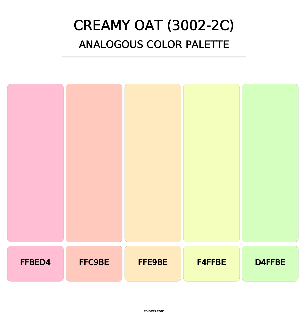 Creamy Oat (3002-2C) - Analogous Color Palette