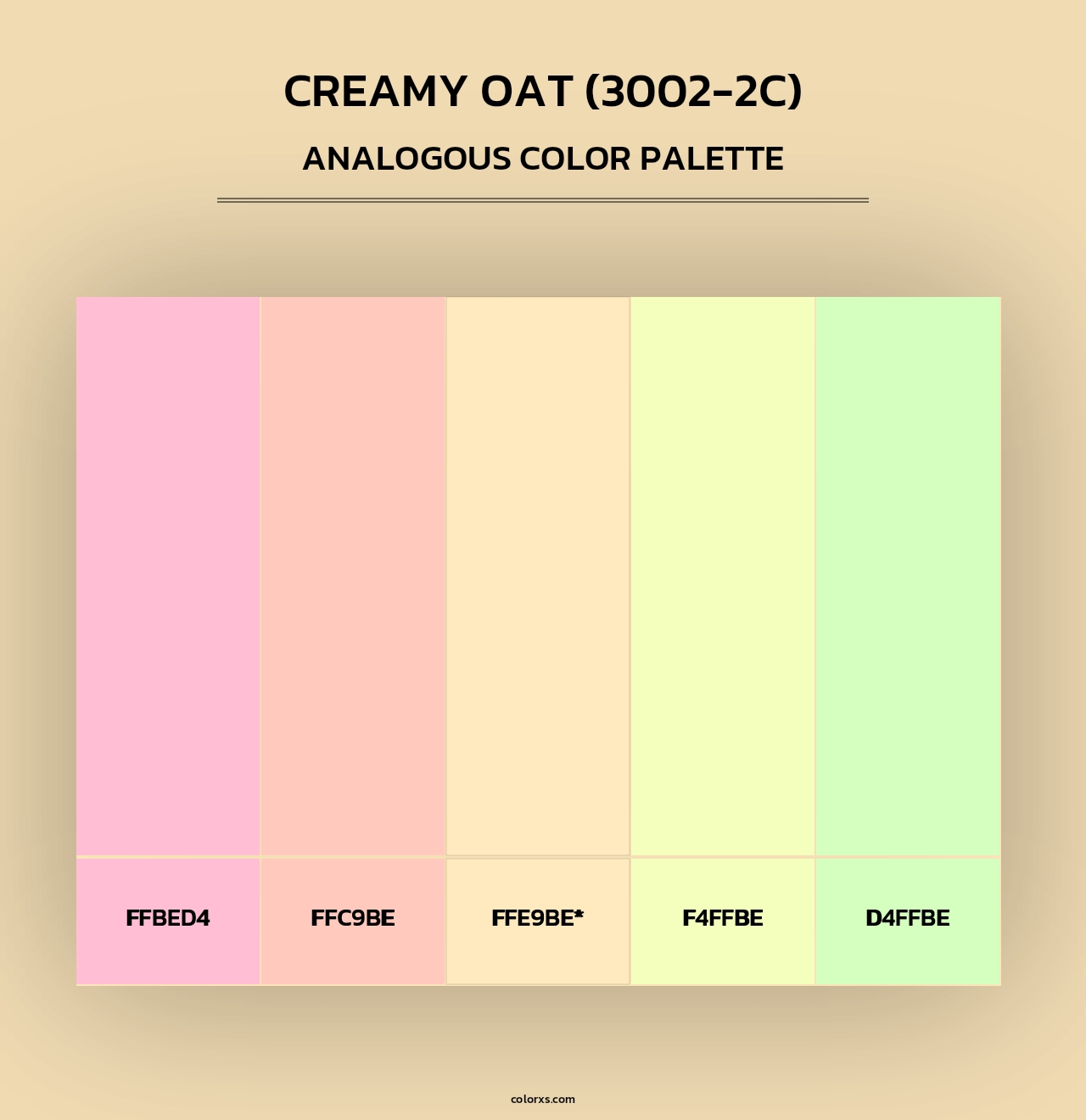 Valspar Creamy Oat (3002-2C) Paint coordinating colors and palettes ...