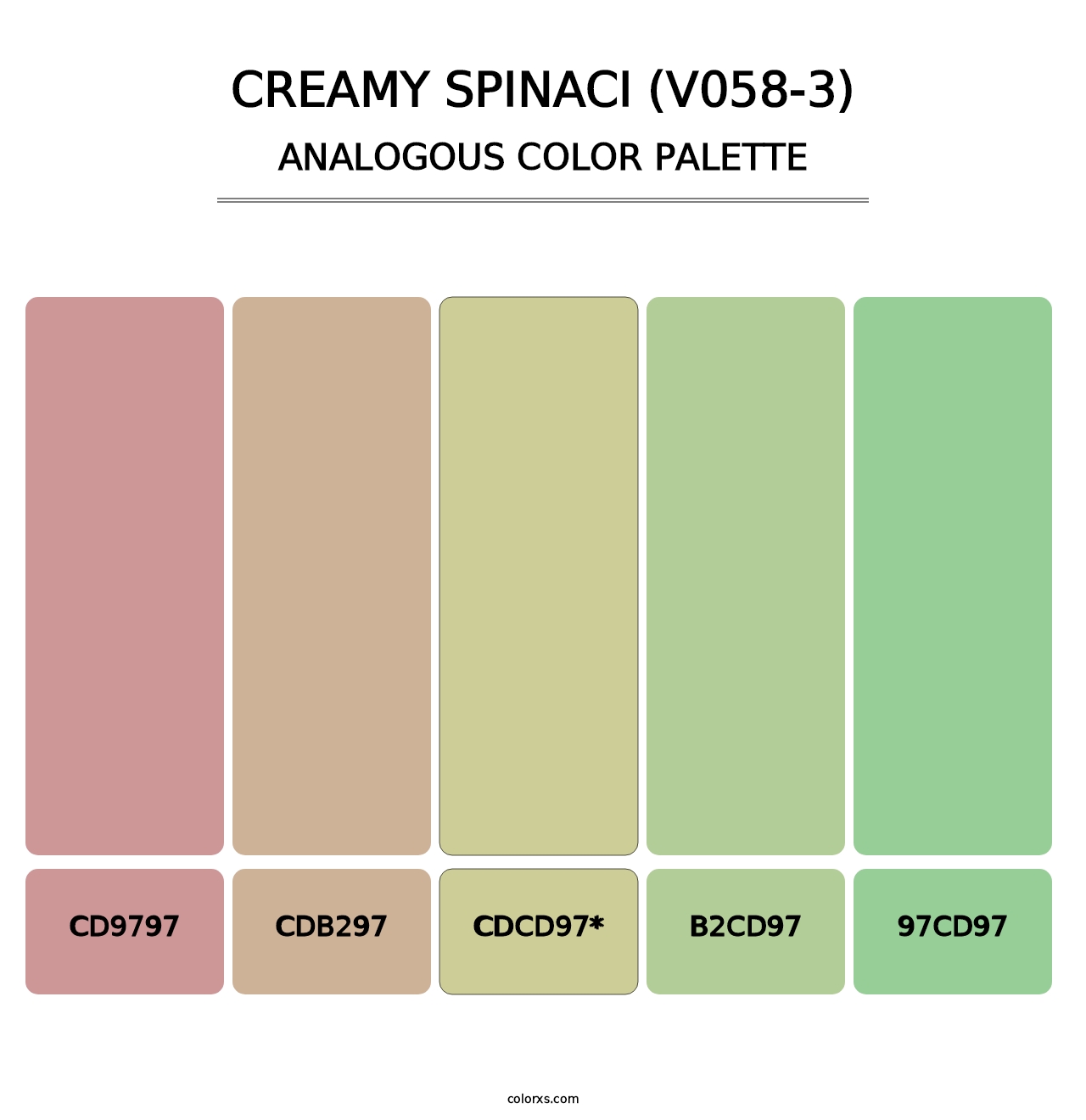 Creamy Spinaci (V058-3) - Analogous Color Palette