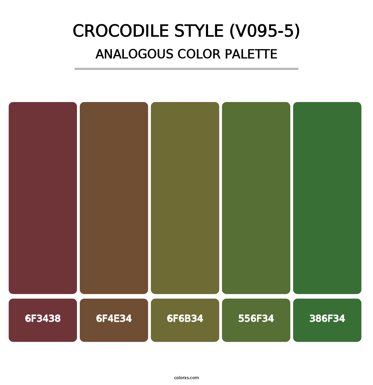 Crocodile Style (V095-5) - Analogous Color Palette