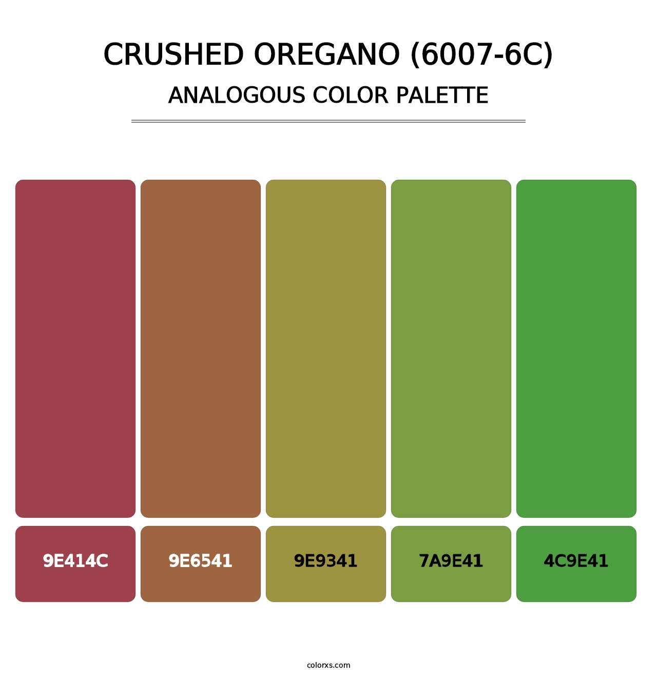 Crushed Oregano (6007-6C) - Analogous Color Palette