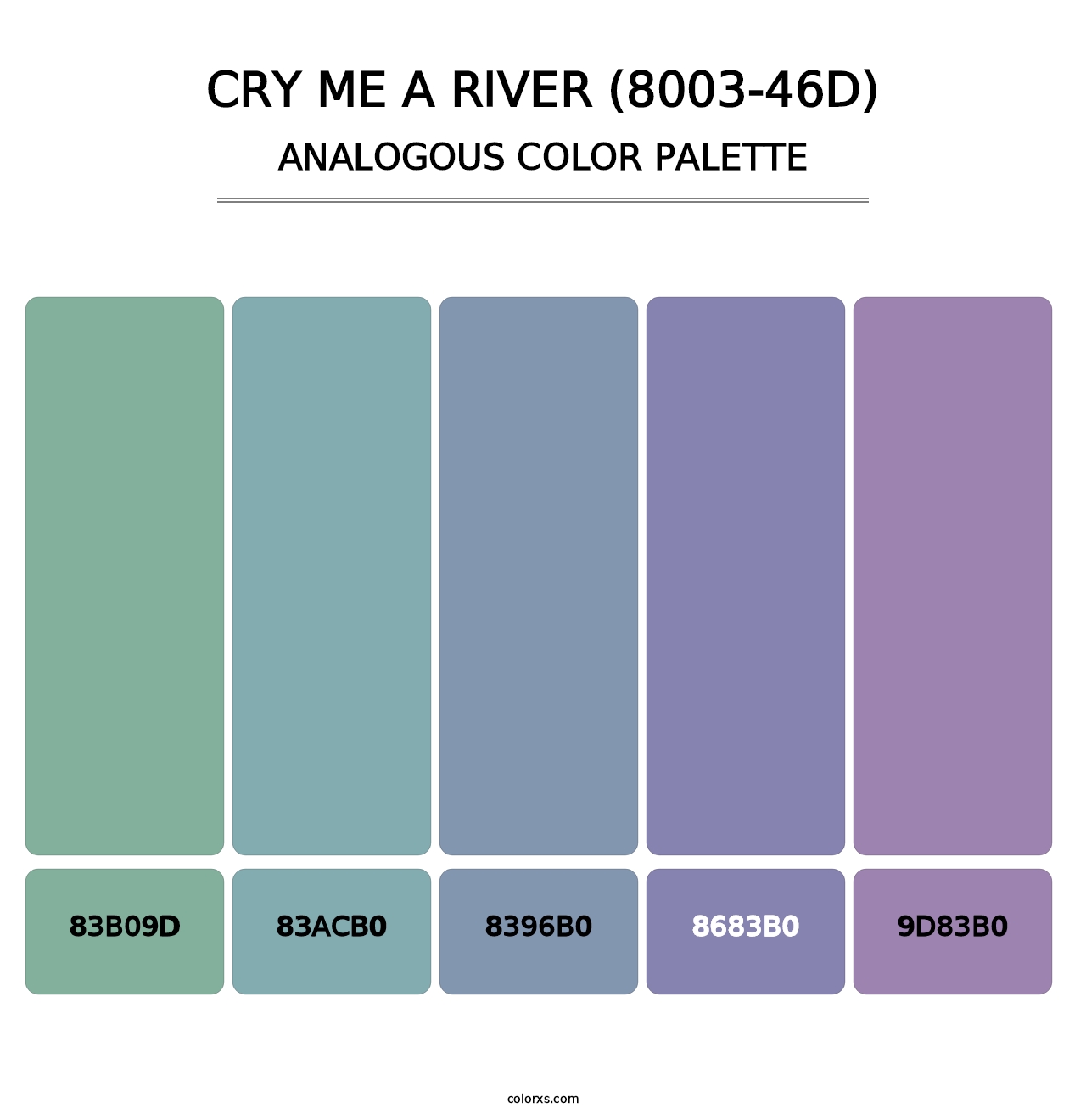 Cry Me a River (8003-46D) - Analogous Color Palette