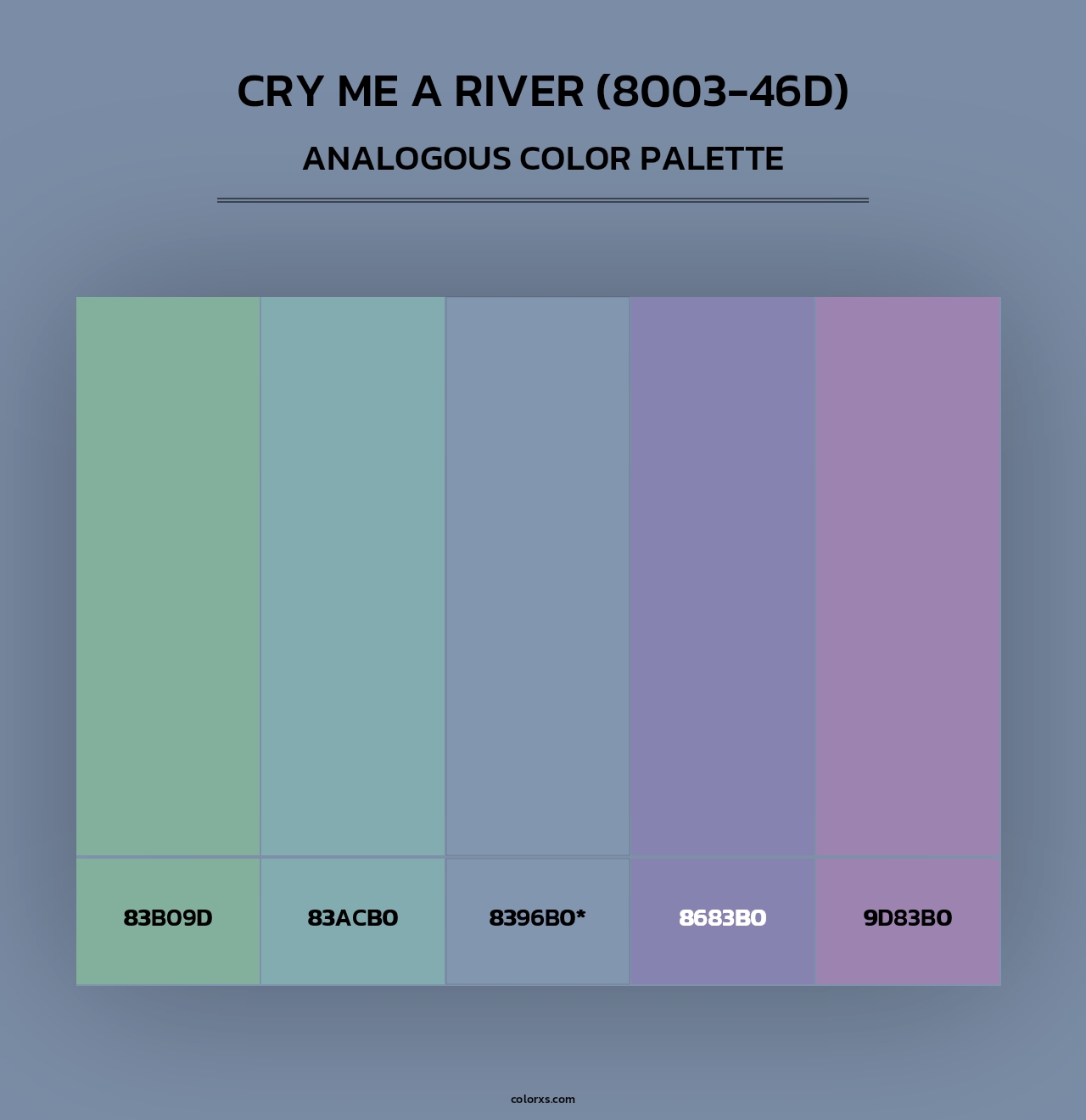 Cry Me a River (8003-46D) - Analogous Color Palette