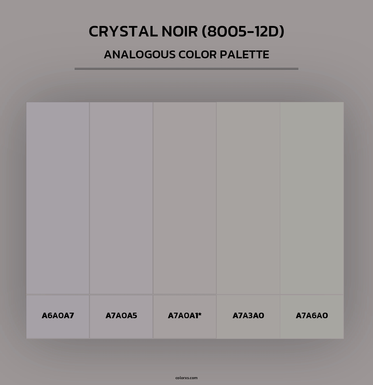 Crystal Noir (8005-12D) - Analogous Color Palette