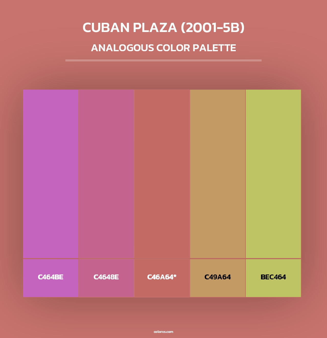 Cuban Plaza (2001-5B) - Analogous Color Palette
