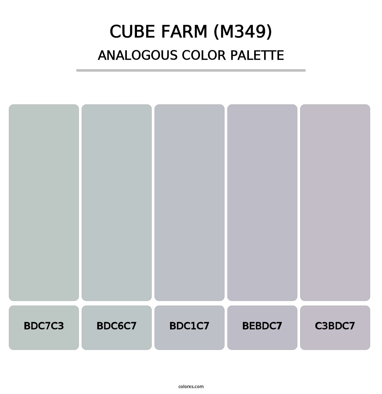 Cube Farm (M349) - Analogous Color Palette