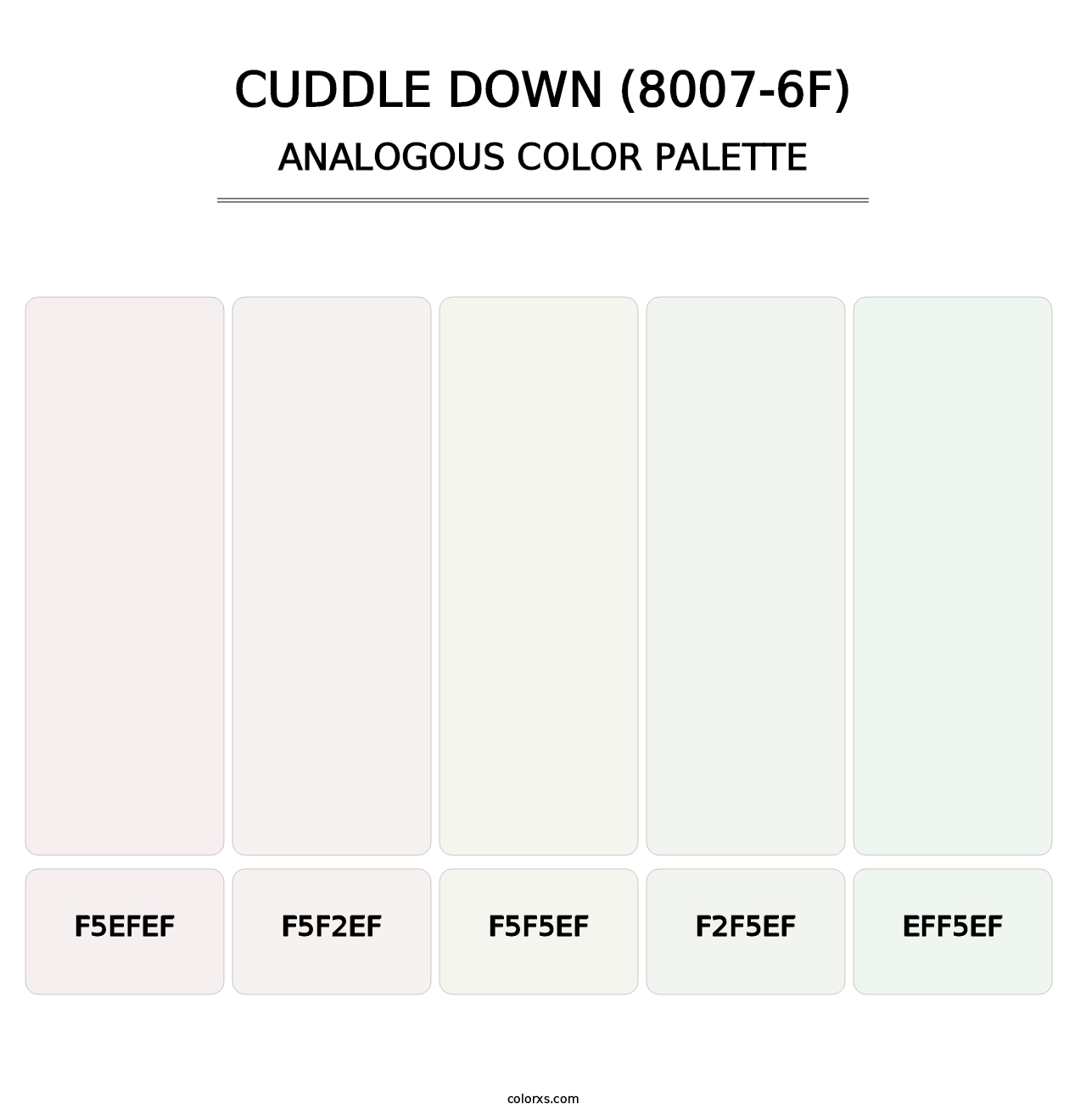 Cuddle Down (8007-6F) - Analogous Color Palette