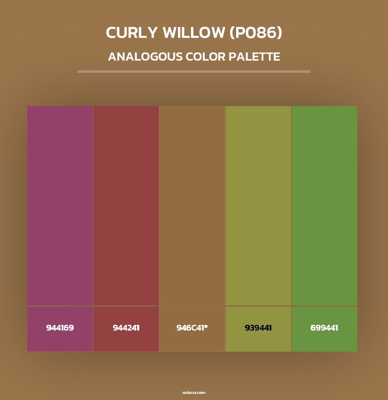 Curly Willow (P086) - Analogous Color Palette