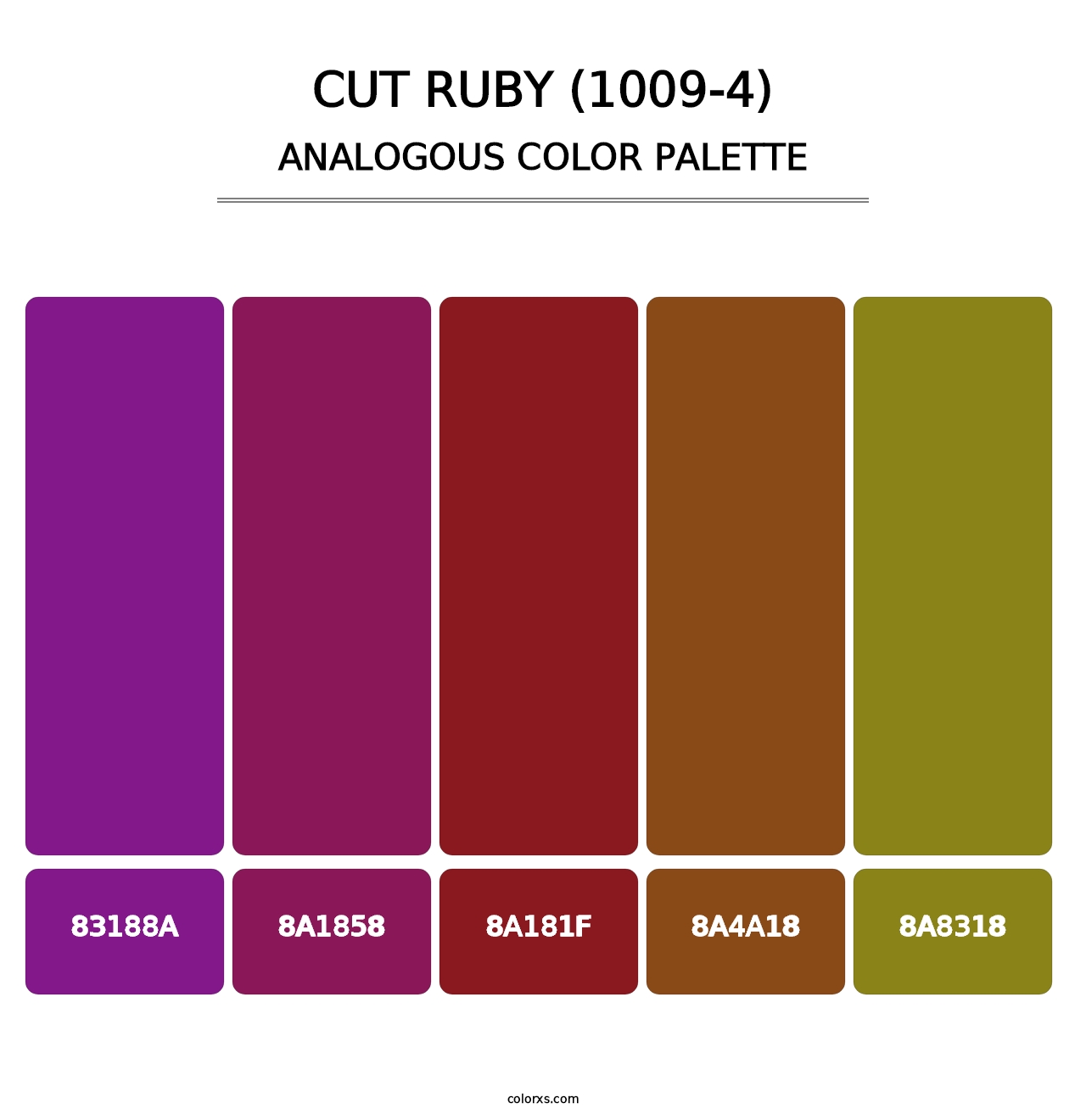 Cut Ruby (1009-4) - Analogous Color Palette