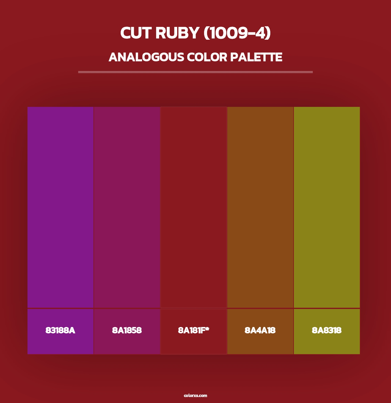 Cut Ruby (1009-4) - Analogous Color Palette