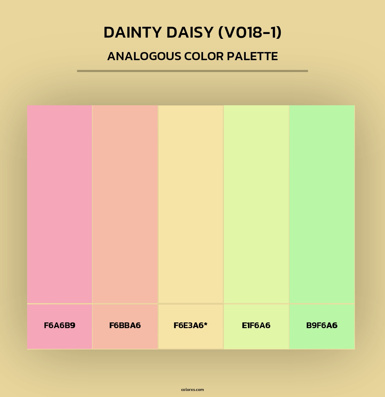 Dainty Daisy (V018-1) - Analogous Color Palette